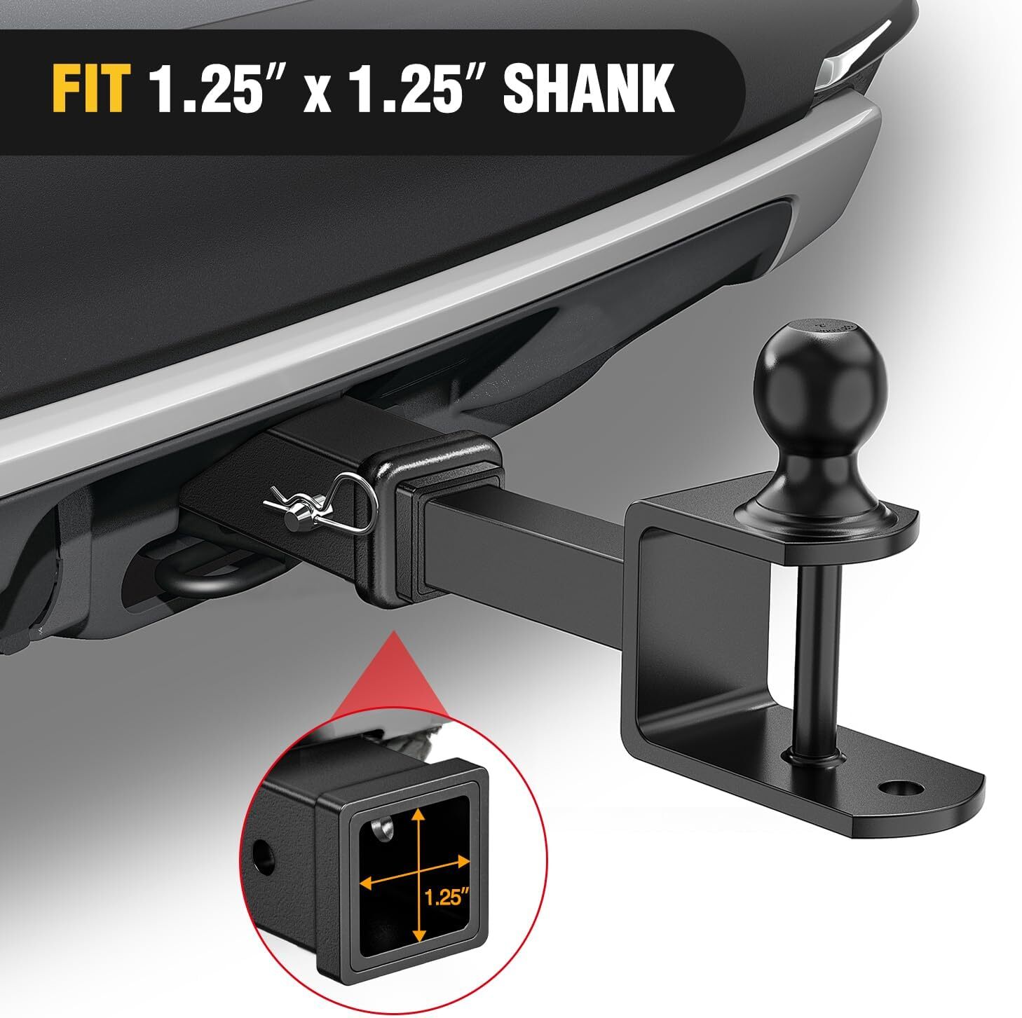 Hitch Adapter 6 Size Combo Bar Trailer Receiver Tube Weld-on Raw Steel Hitch Bar