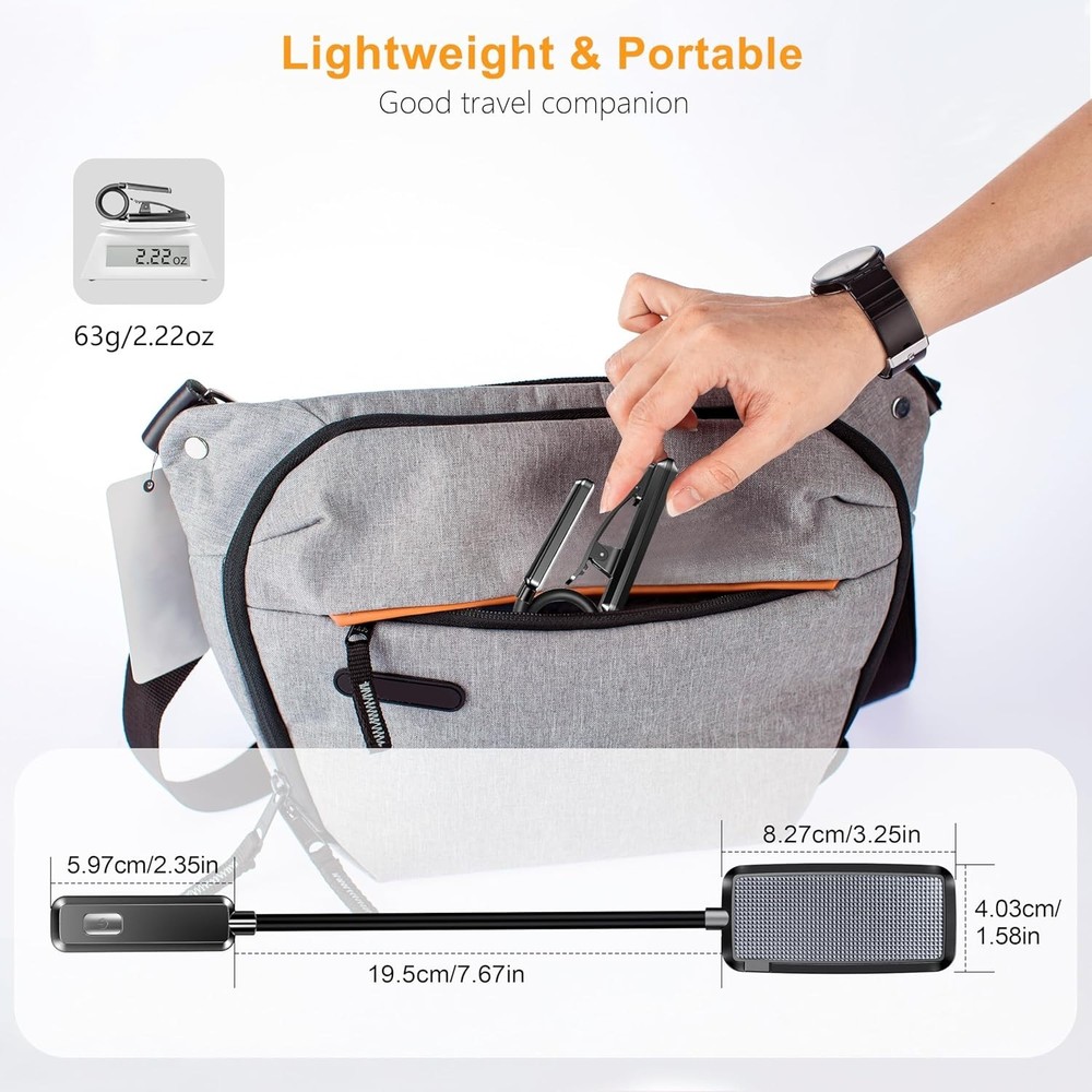 Lightweight 9 LED Book Light - 360° Adjustable Neck & Long-Lasting Rechargeable