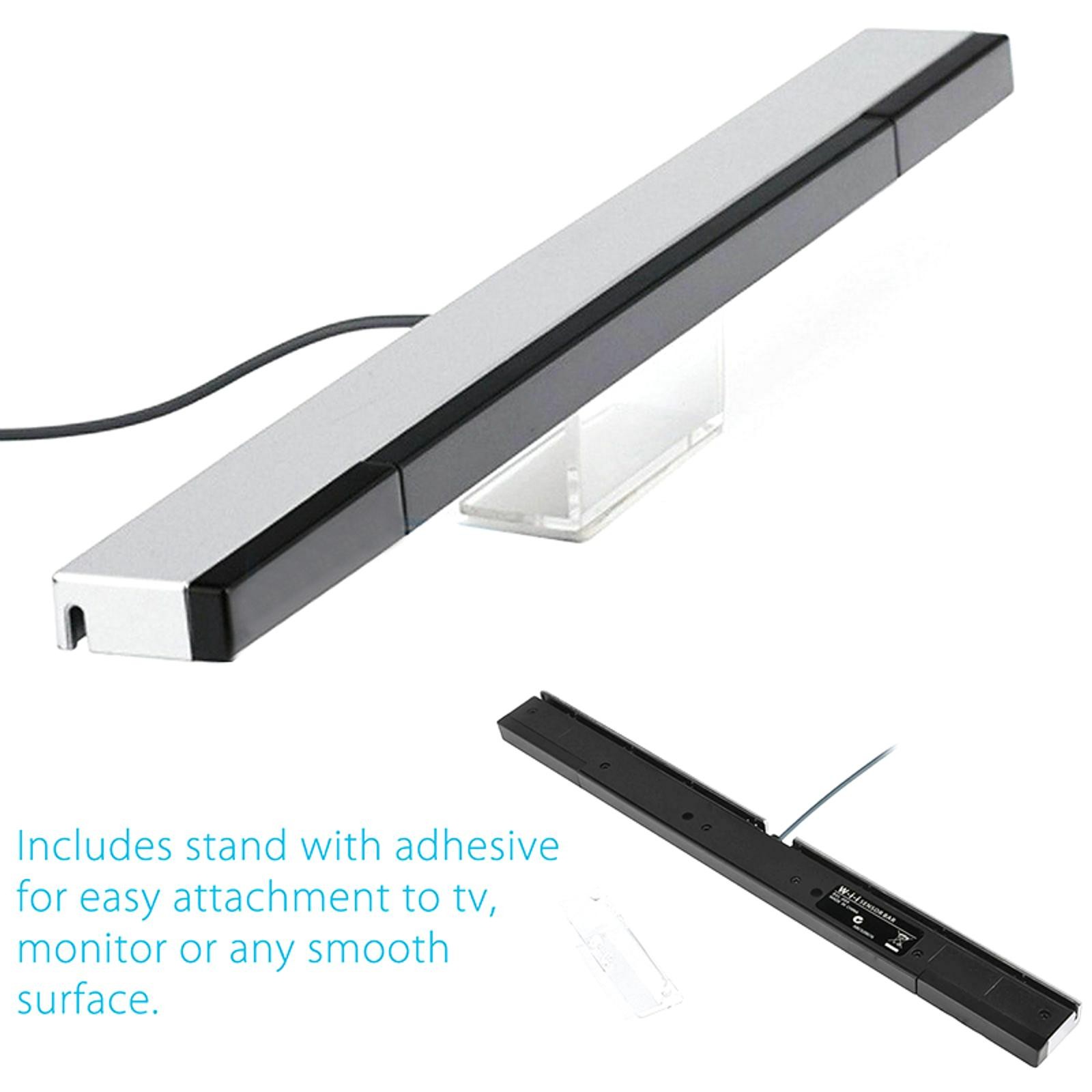 SENSOR BAR FOR NINTENDO WII & WII U WITH STAND WIRED INFRARED RECEIVER - NEW