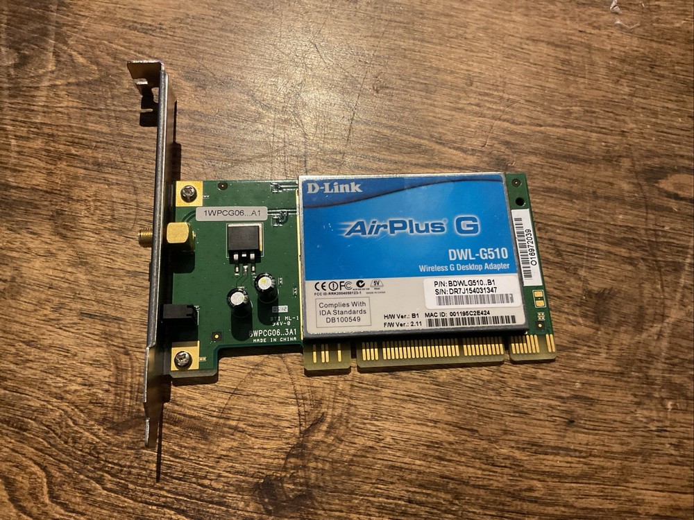 D-Link DWL-G510 Air Plus G Wireless Network Adapter