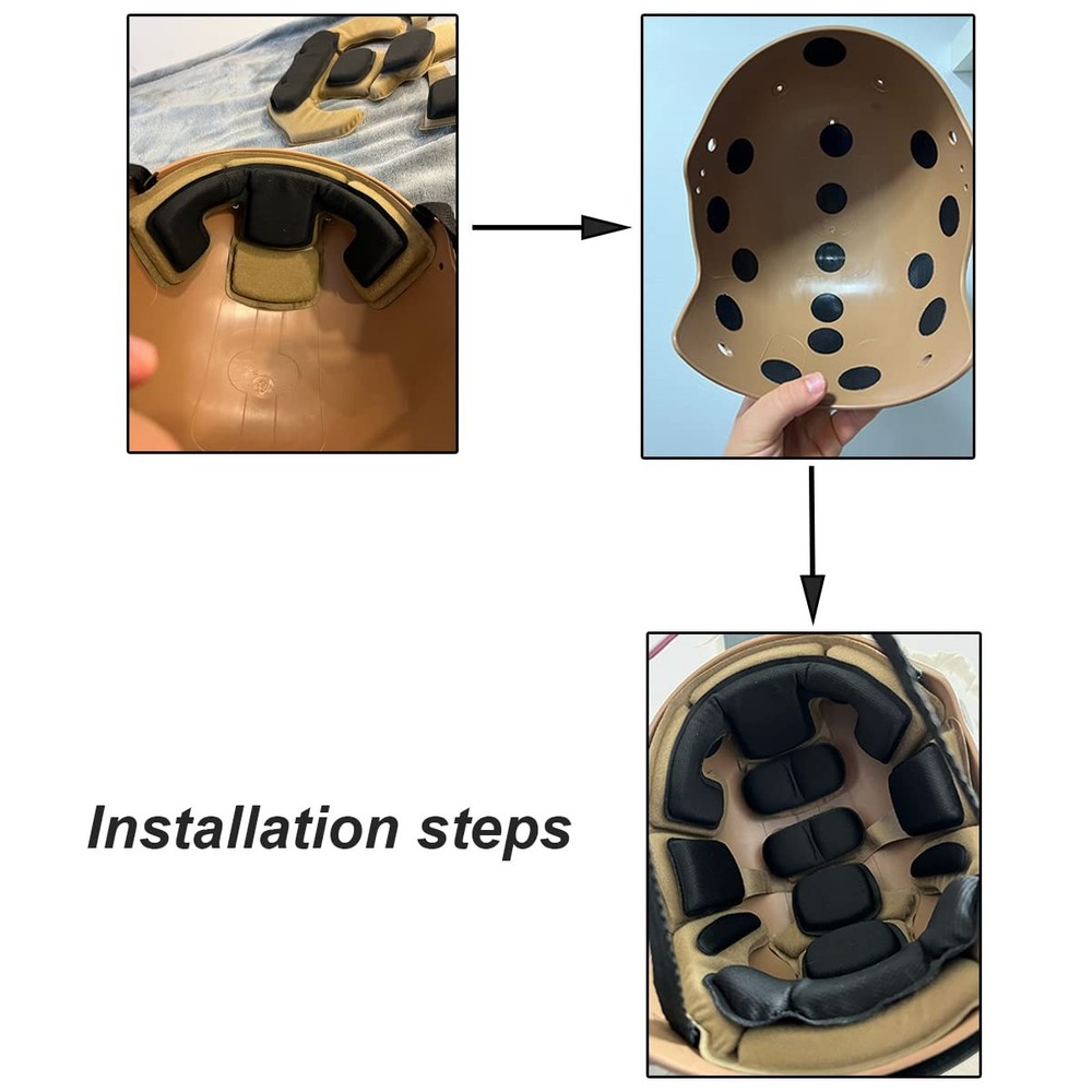 Helmet Padding Memory Foam Pad Protective Mat Helmet Padding Kit for ACH MICH
