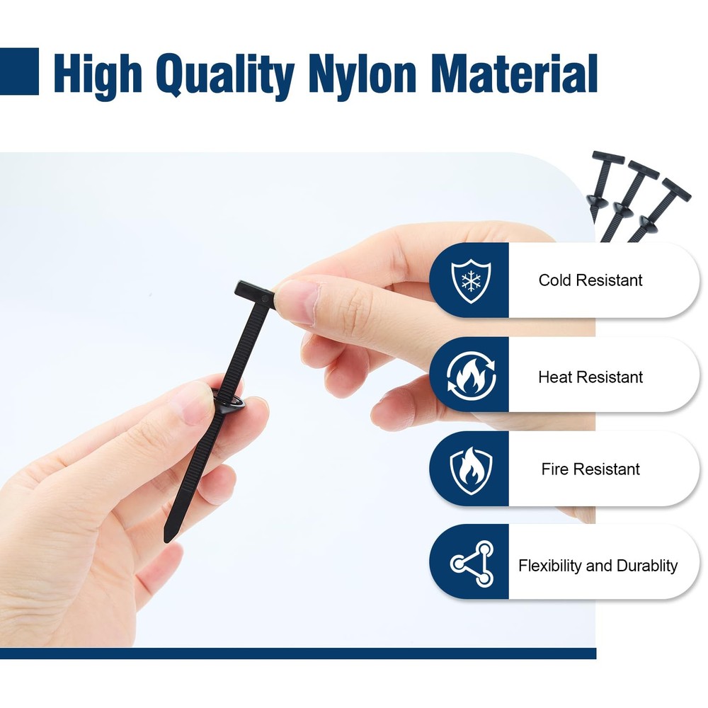 Nylon Universal Cable Tie Buckle, Multi-Functional Black Zip Ties with