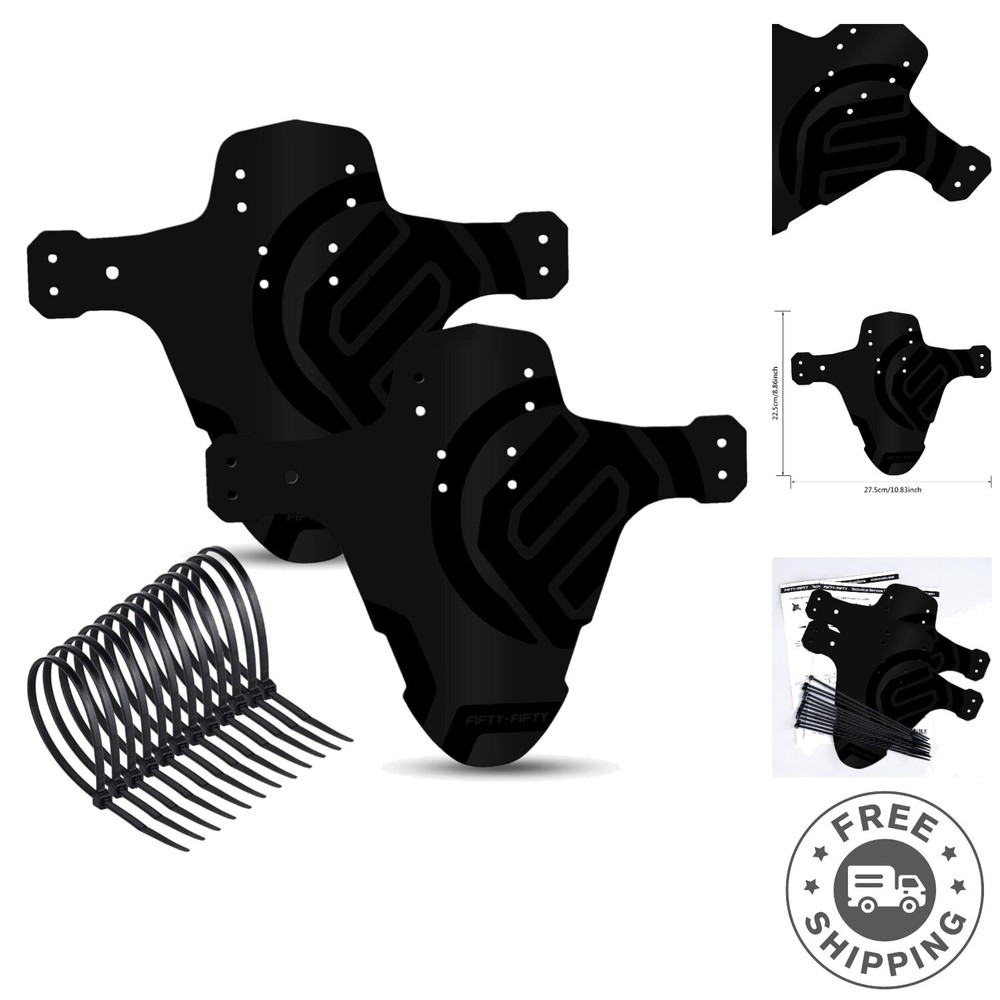 Durable Polypropylene MTB Mudguard Set with Zip Ties for All Wheel Sizes