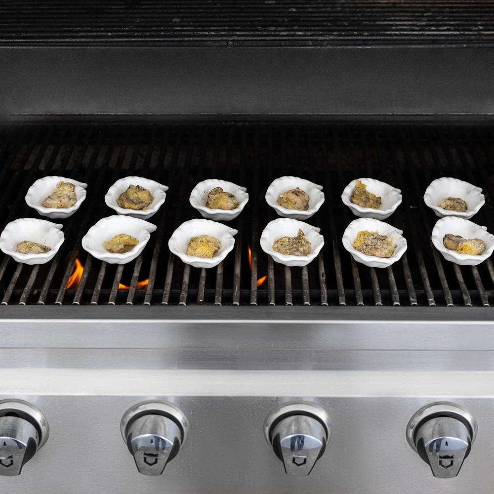 Grillable Shells, Ceramic Oyster Shells, Set of 12 Shells For Grilling, Bakin...