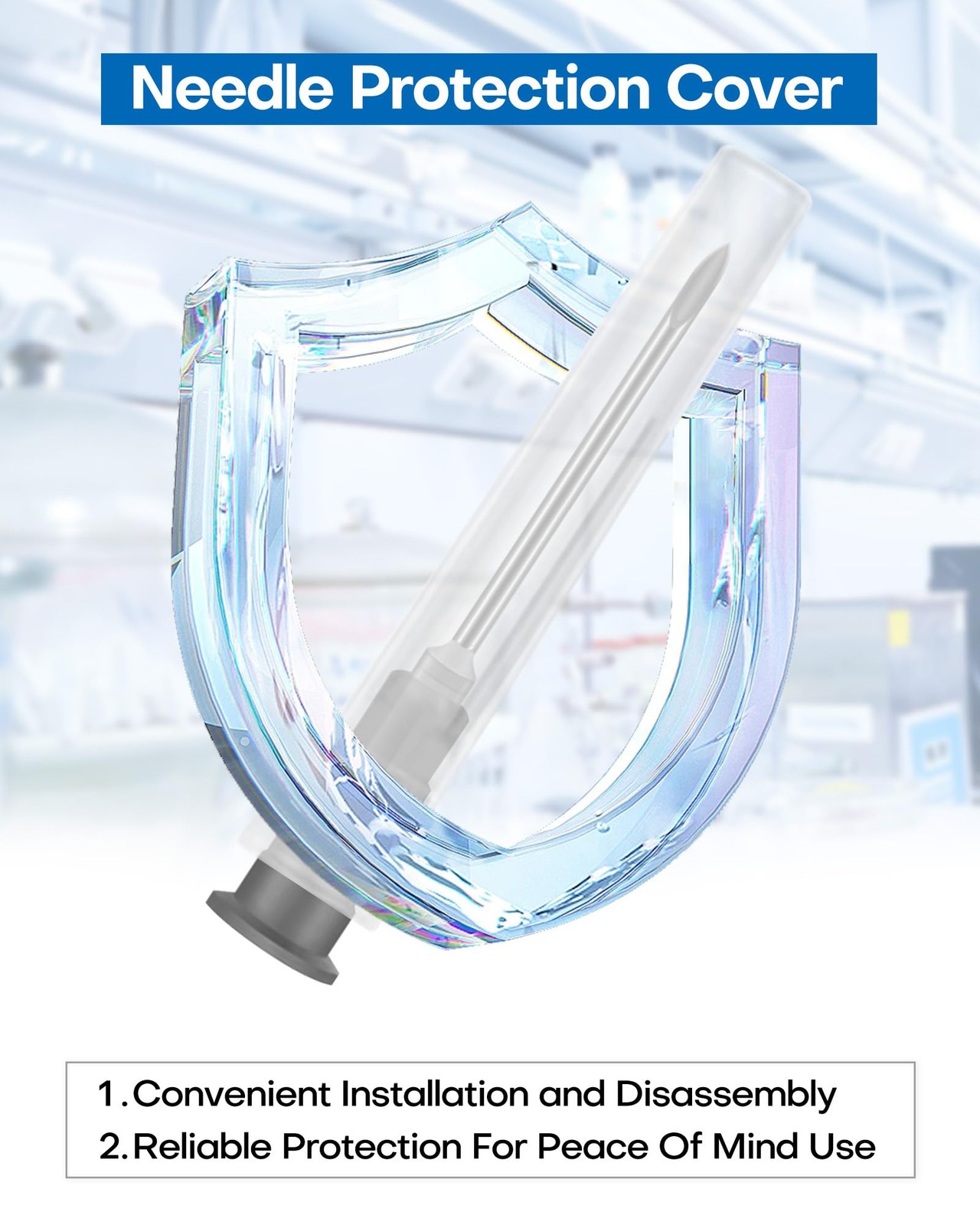 100 Pcs 22G 1 Inch Disposable Needle, Luer Lock Individual Package 22G-1