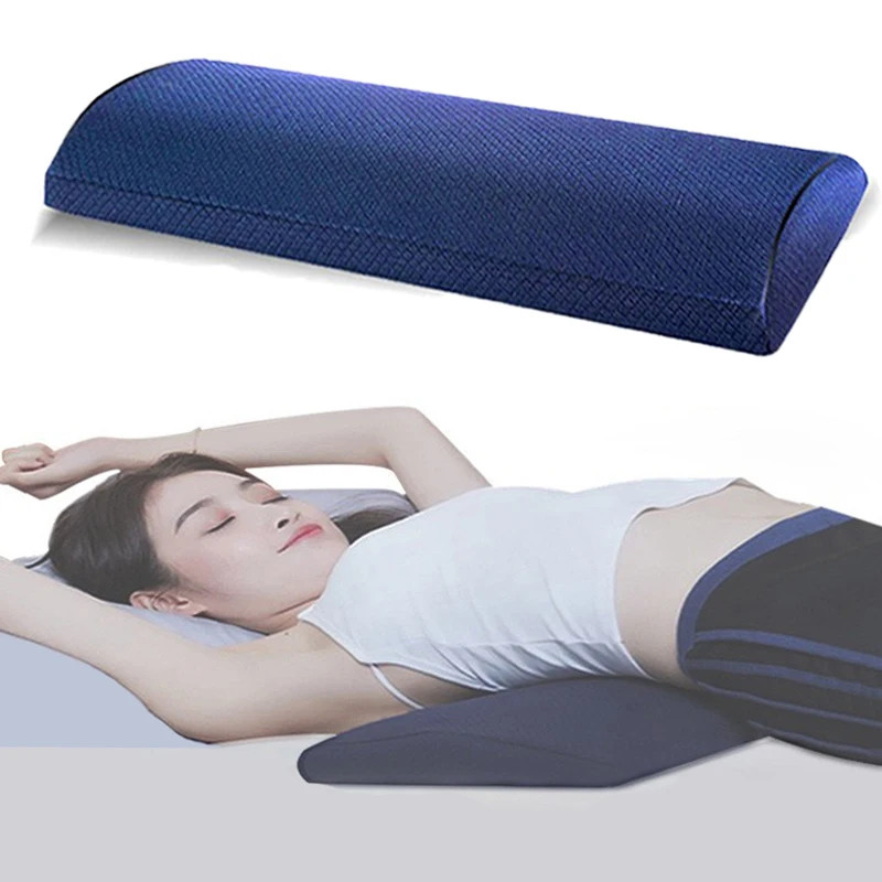 Comfort Bolster for Back Memory Foam Cotton Cover Lumbar Support Pillow