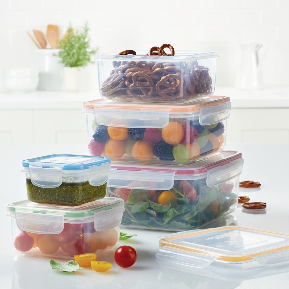 Storage Food Storage Container Set, 10-Piece, Clear