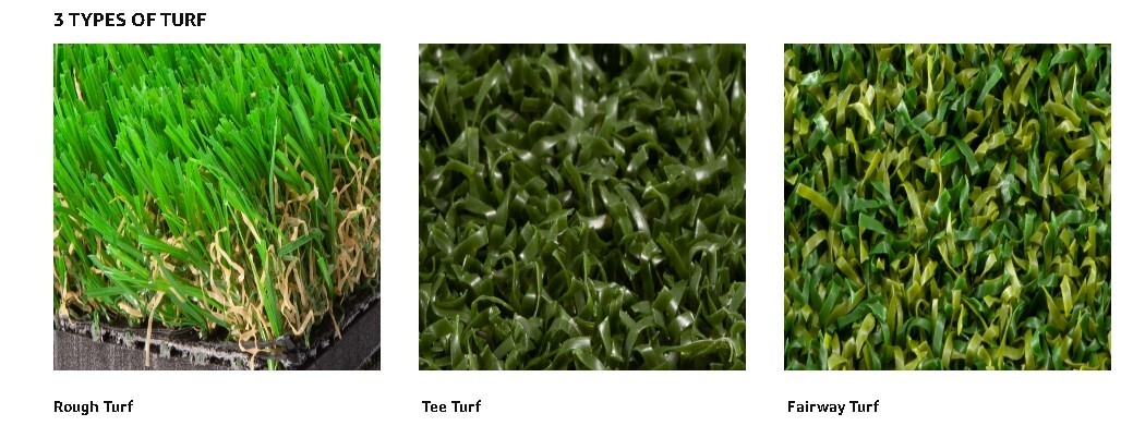 24"x24" Grass Turf 3-in-1 Collapsible Golf Practice Hitting mat with Tee & Balls