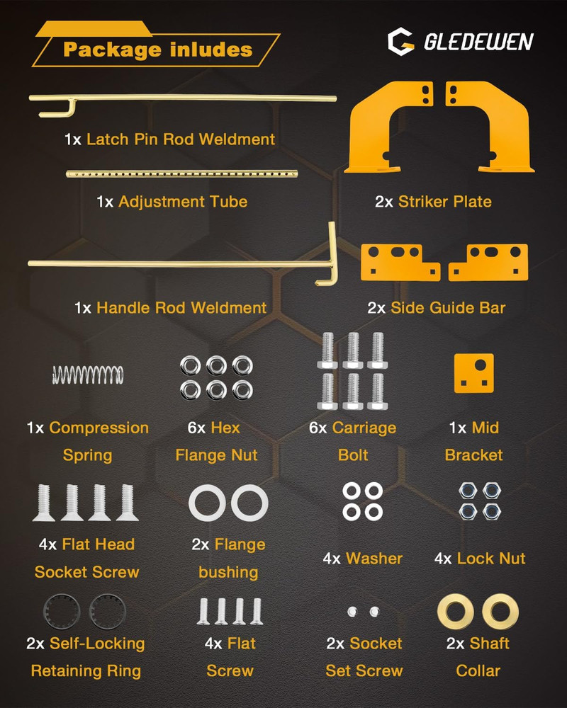 Rapid Latch Tailgate Locking System Trailer Gates Work with Lift Assist Trailer