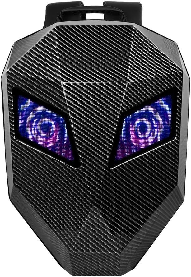 Gelrova Knight LED Motorcycle Backpack, Water-Resistant Hard Shell, 19in