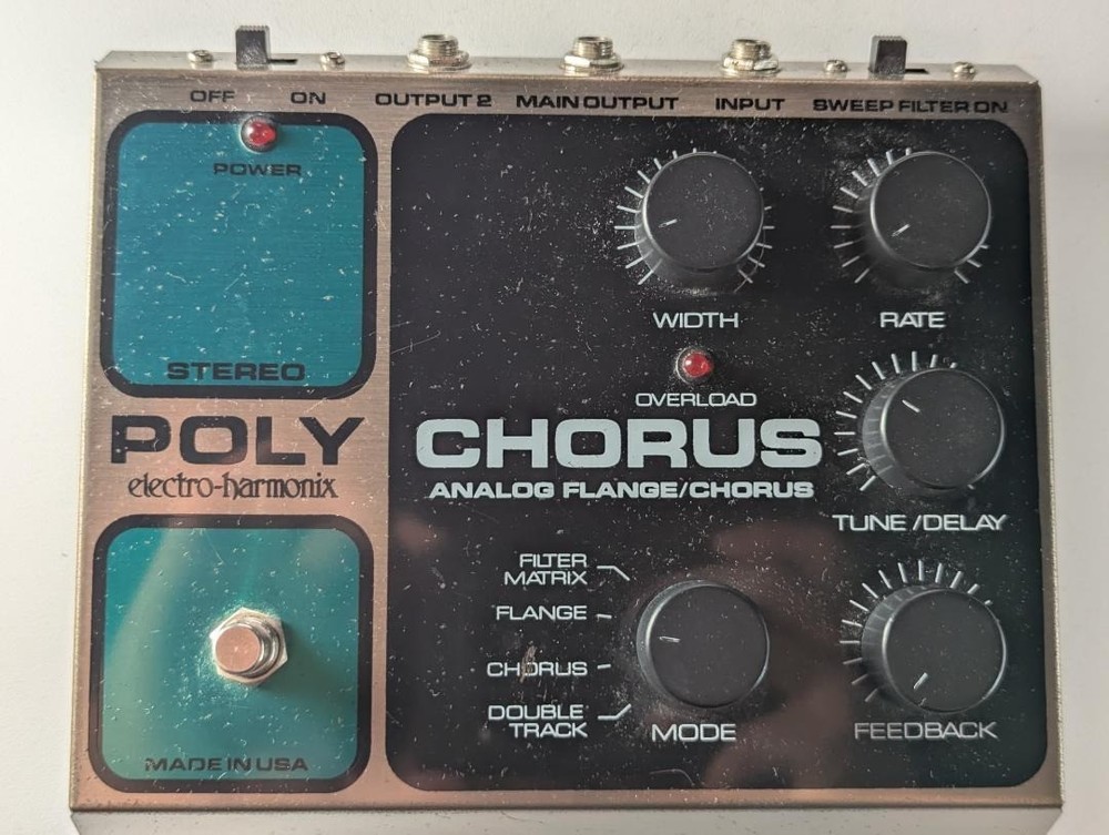 Electro-Harmonix Poly Chorus Analog / Flange Guitar Effects Pedal Fully Working