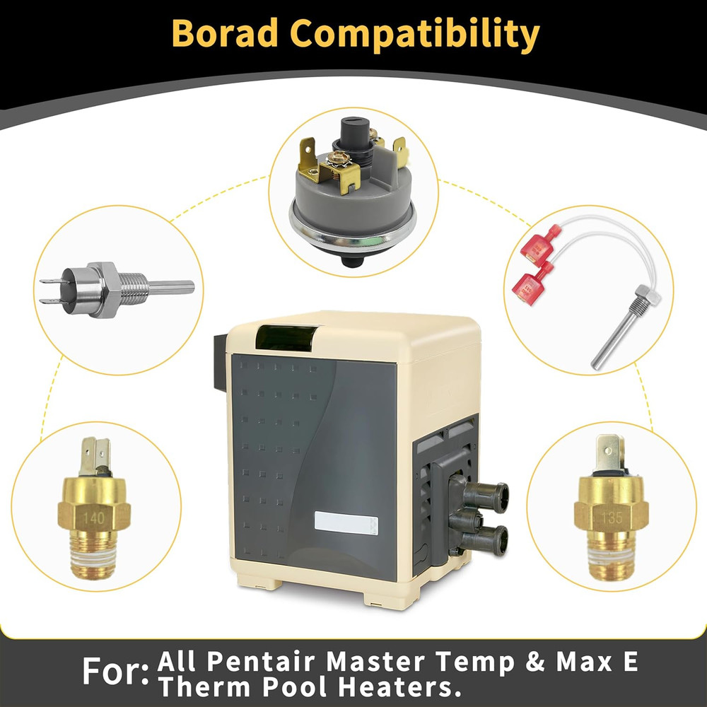 Pool Heater Repair Kit Compatible with Pentair Mastertemp Max-E-Therm Include Sw