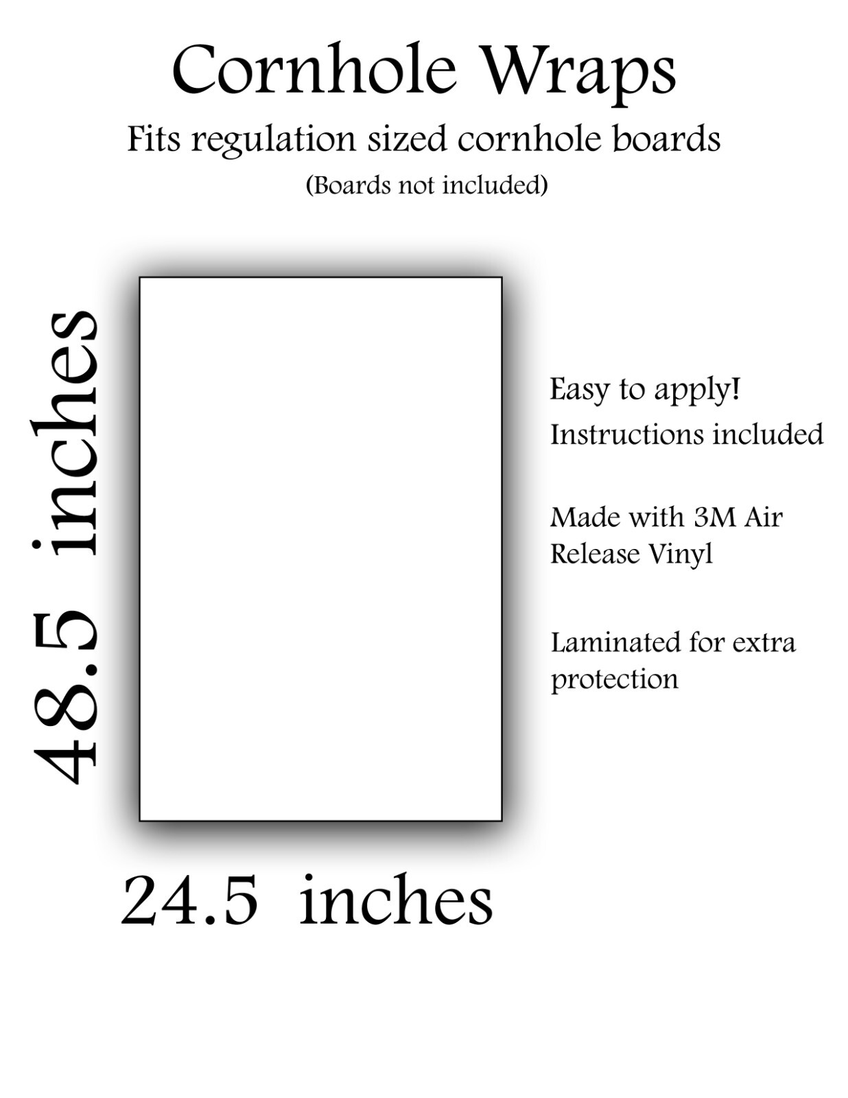 WATERPROOF American Eagle USA Flag Cornhole Board Wraps / Cornhole Decals