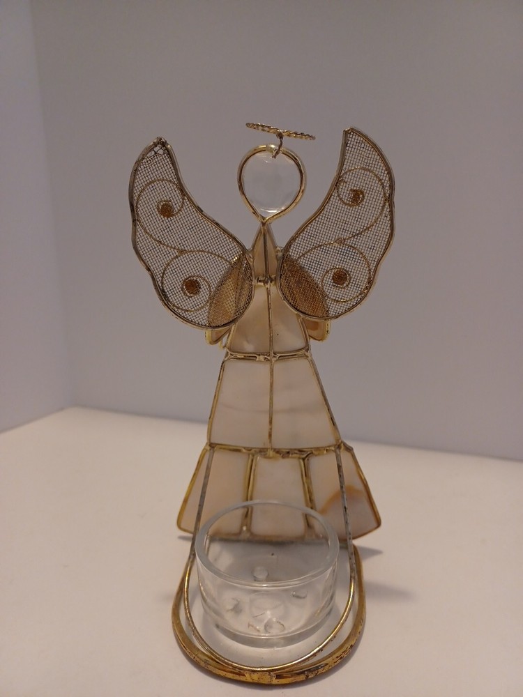 Capriz Shell Angel Tealight Holder