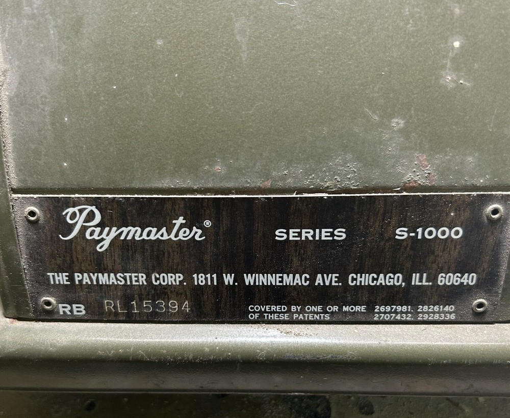 Paymaster S-1000 Check Embosser