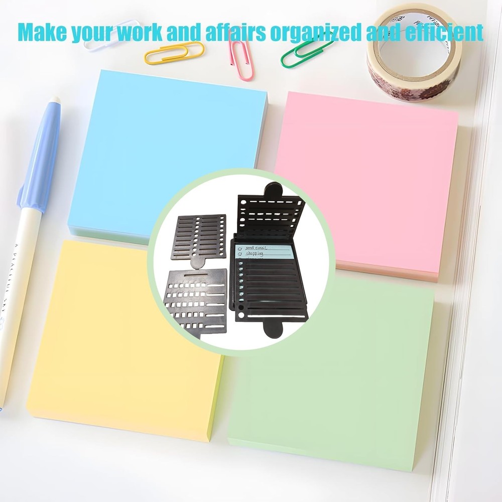 2025 New Sticky Note Stencil, Sticky Note Holder with Five Templates, Suitabl...