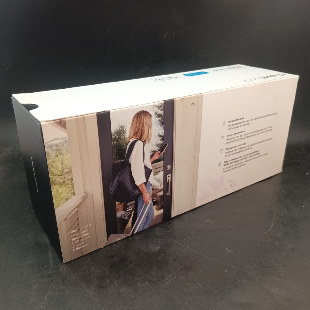 Level Lock Invisible Smart Lock Deadbolt Chrome, Alexa Ring Apple Compatible OBO