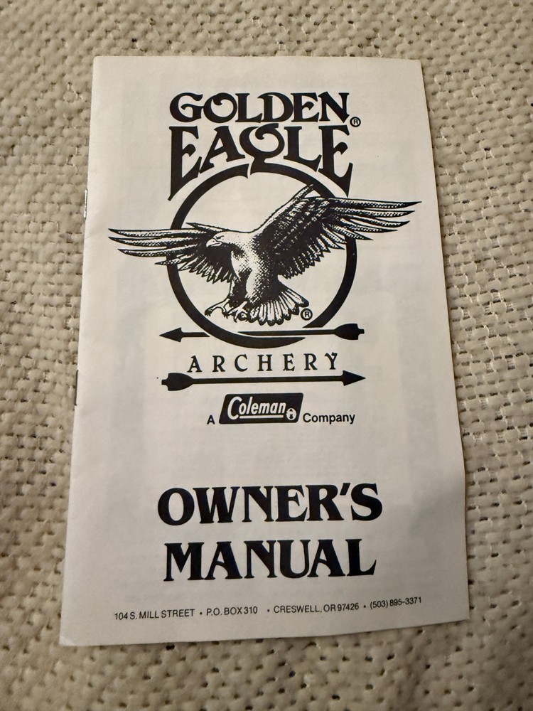 Golden Eagle Archery Owners Manual