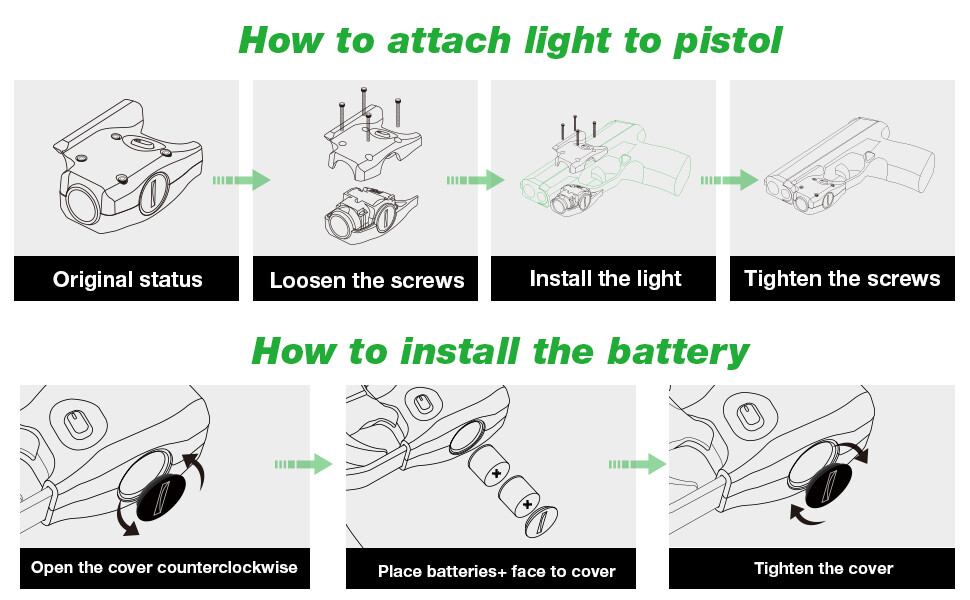 Gun Light with Holster For Springfield Micro Compact Hellcat/Hellcat RDP Pistol