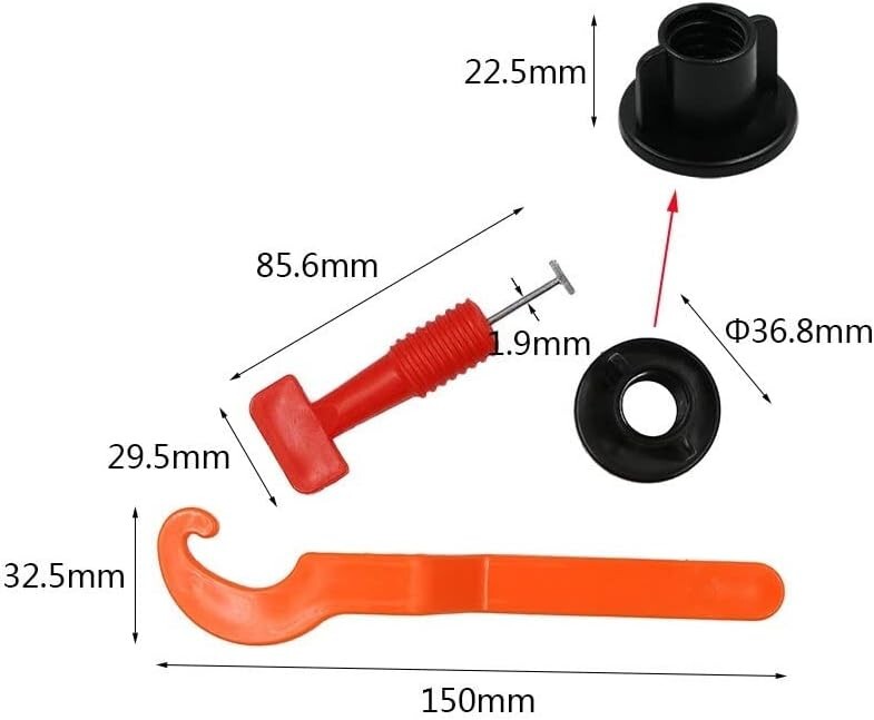 Reusable Anti-Lippage Tile Leveling System Positioning T-lock Floor Tool 50pc