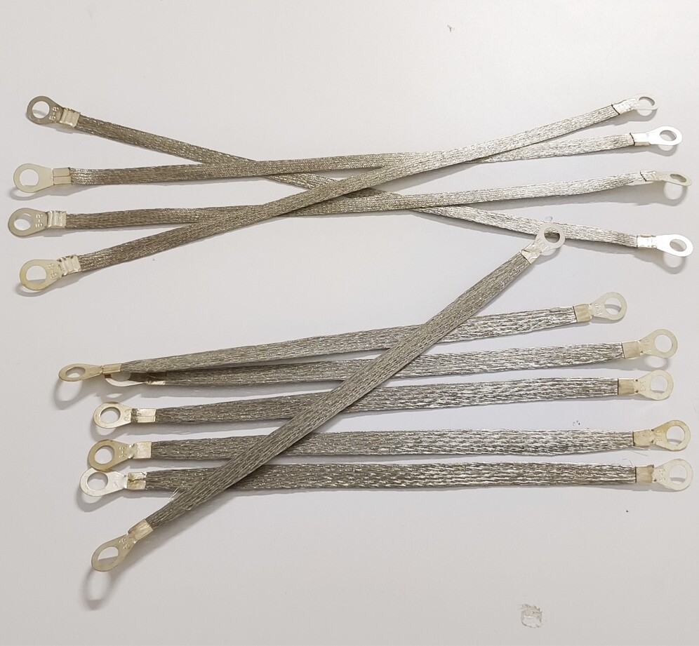 10X Braid Ground Strap Car Engine Ground Strap Cable Firewall Hood Wire End Kits