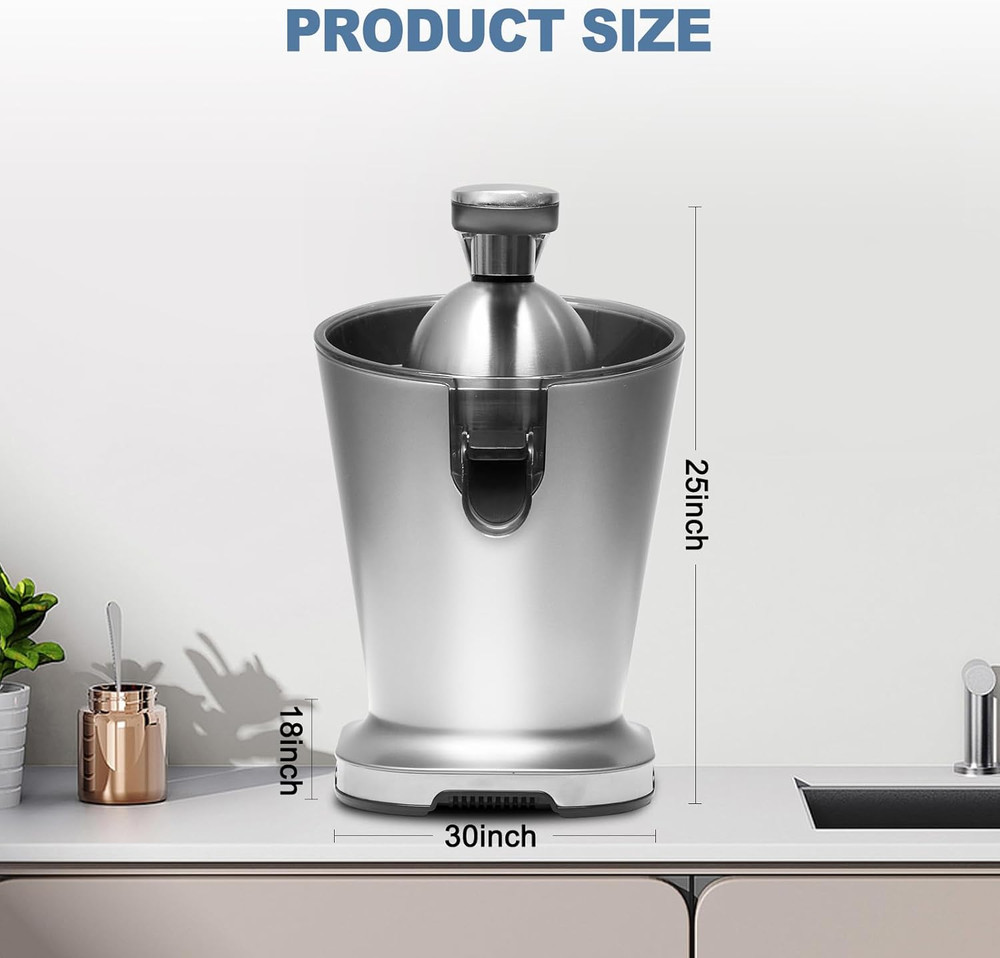 Electric Citrus Juicer, Automatic Orange Juicer Machine & Lemon Squeezer with On