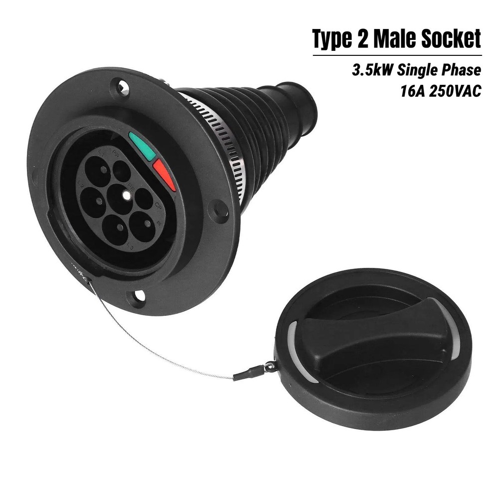 Socket Replacement AC Type 2 Male (car side), 16A 3.5kW 250V Single Phase