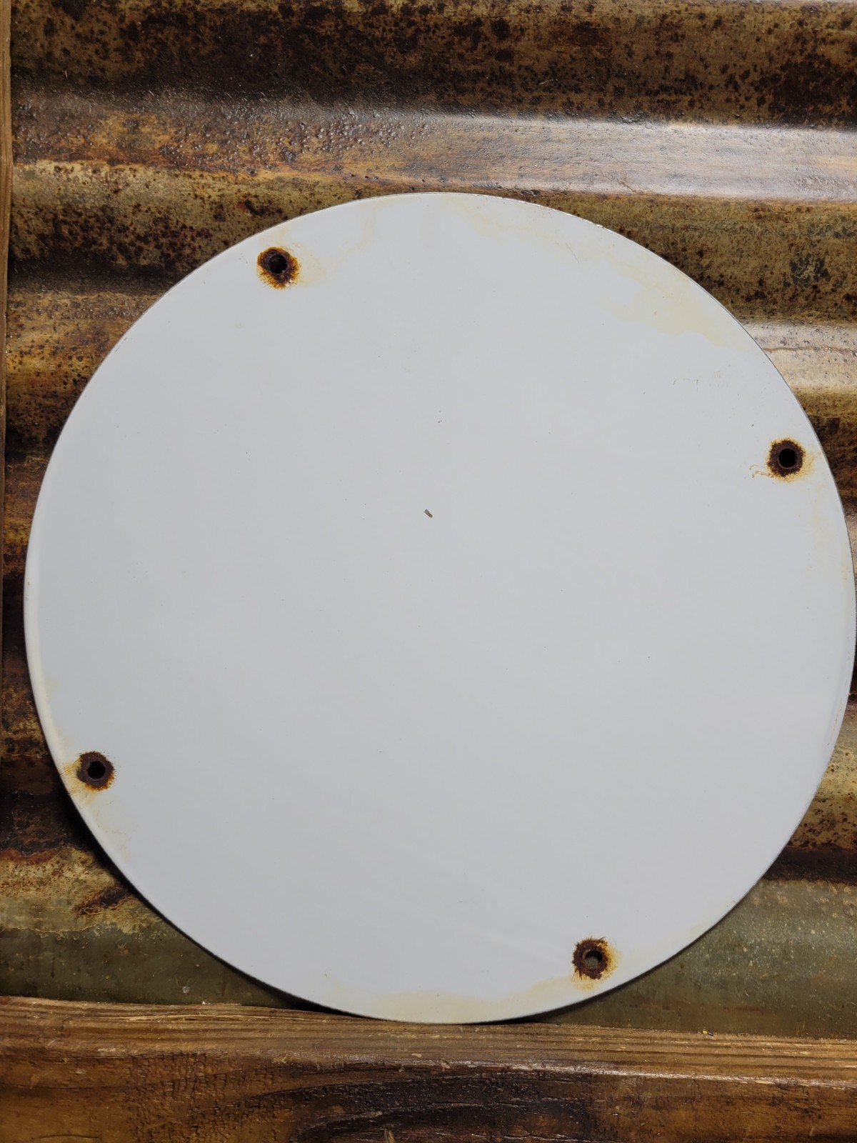 VINTAGE FORD MUSTANG PORCELAIN SIGN OLD FOMOCO MOTOR SERVICE AUTO PARTS HORSE