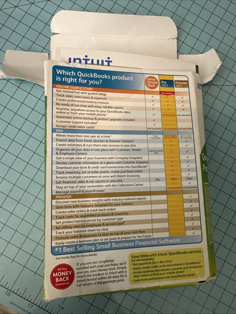 Intuit QuickBooks Pro 2011 Windows Version with License Key-Used