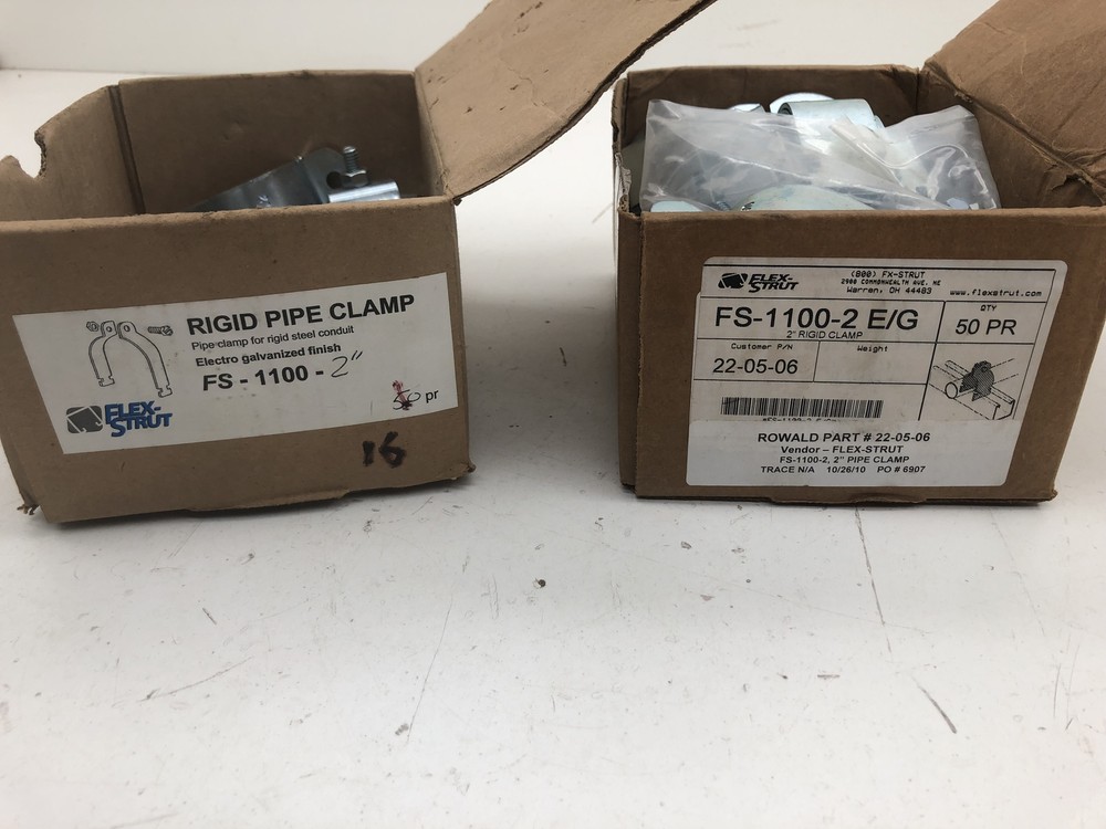 (QTY 66 PAIR) FLEX-STRUT FS-1100 RIGID PIPE CLAMP