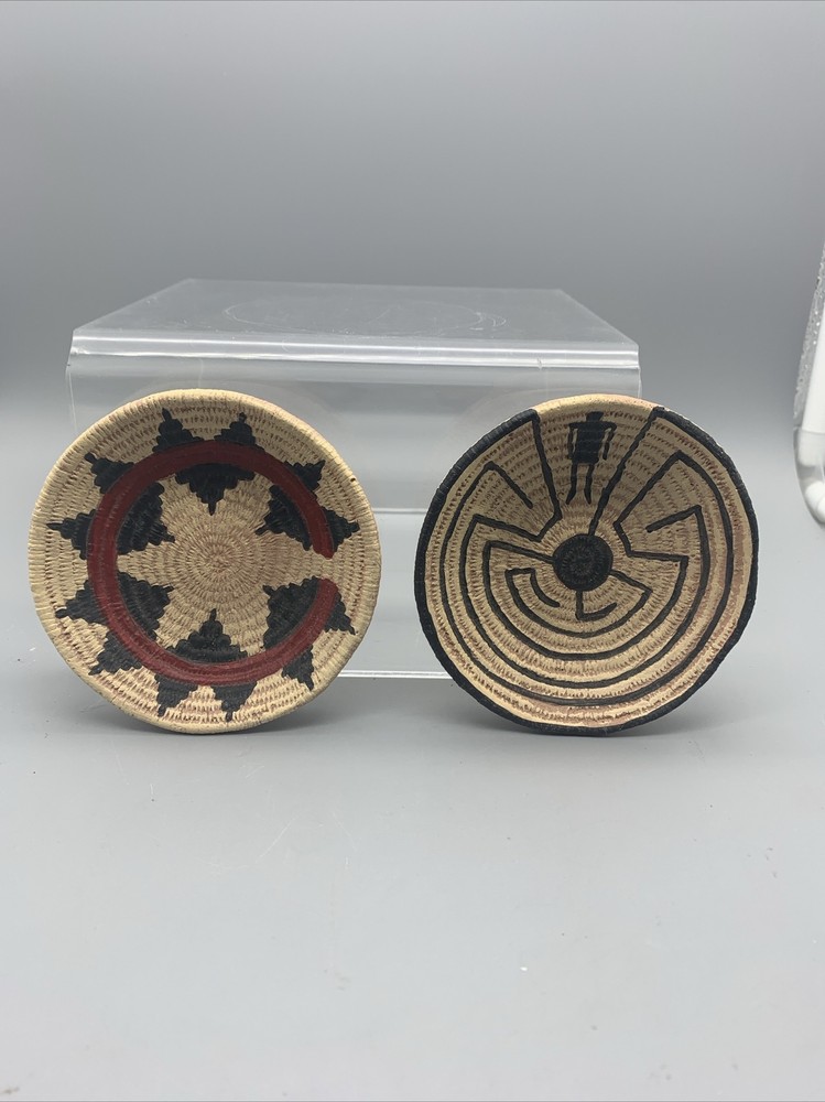 Two Small Round Stoneware Trinket Dish Bowls By White feather Studios