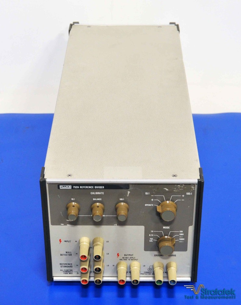 Fluke 752A Reference Divider 10:1 (±0.2 ppm) and 100:1 (±0.5 ppm) Calibration