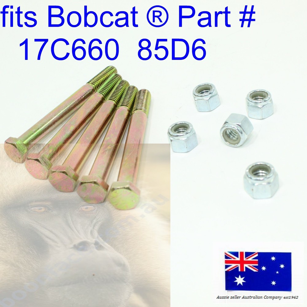 Hexagonal Bolt Nylock Kit fits Bobcat 17C660 85D6 Backhoe Excavator Loader Track