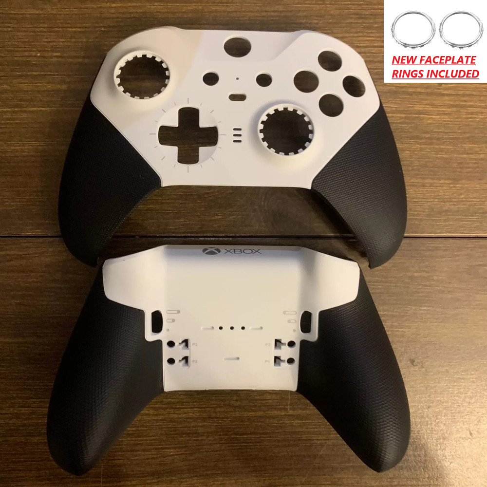 Microsoft Xbox Elite Series 2 White Controller  Front Faceplate & Back Shell