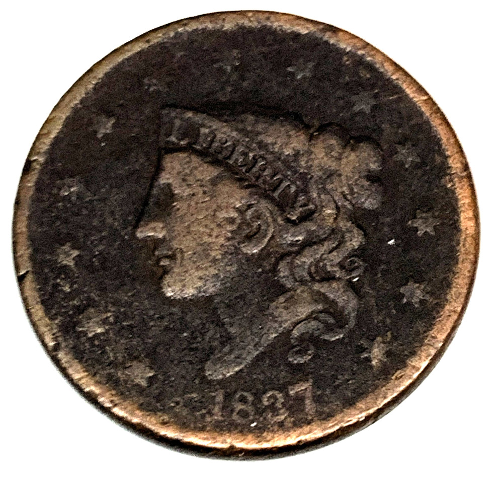 # C475    U.S.  LARGE CENT    COIN,     1837