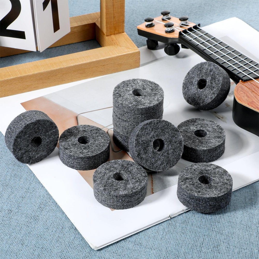 Soft Cymbal Stand Felt Washer 10 Pcs Round Replacement for...