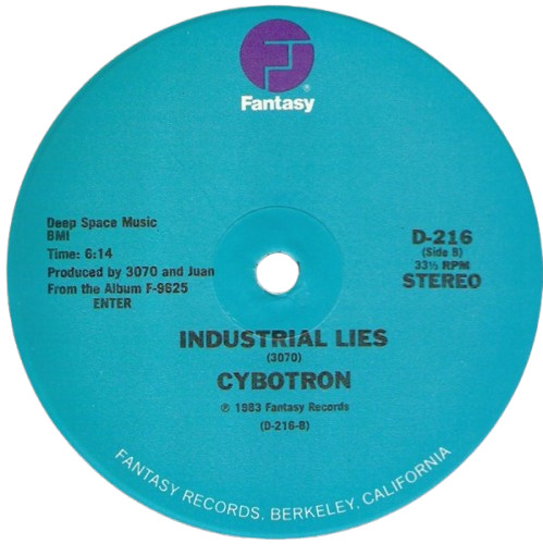 Cybotron - 'Clear / Industrial Lies' 12"