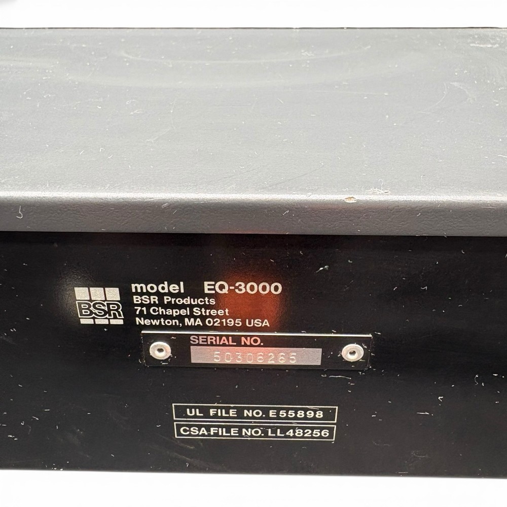 BSR EQ-3000 Stereo Frequency Graphic Equalizer Spectrum Analyzer - Black