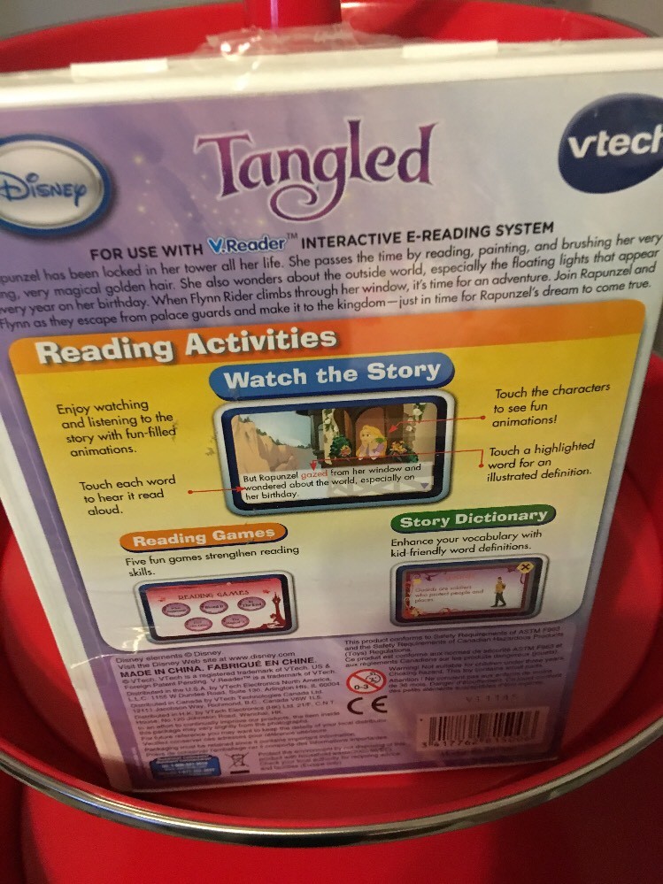 VTech V.Reader Disney Tangled -Educational Interactive E-Reading System New (A)