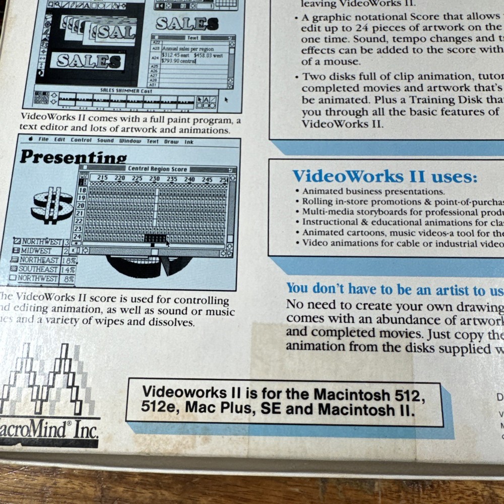 Macromind VideoWorks 2 Vintage Macintosh Software 1980s Retro Programing