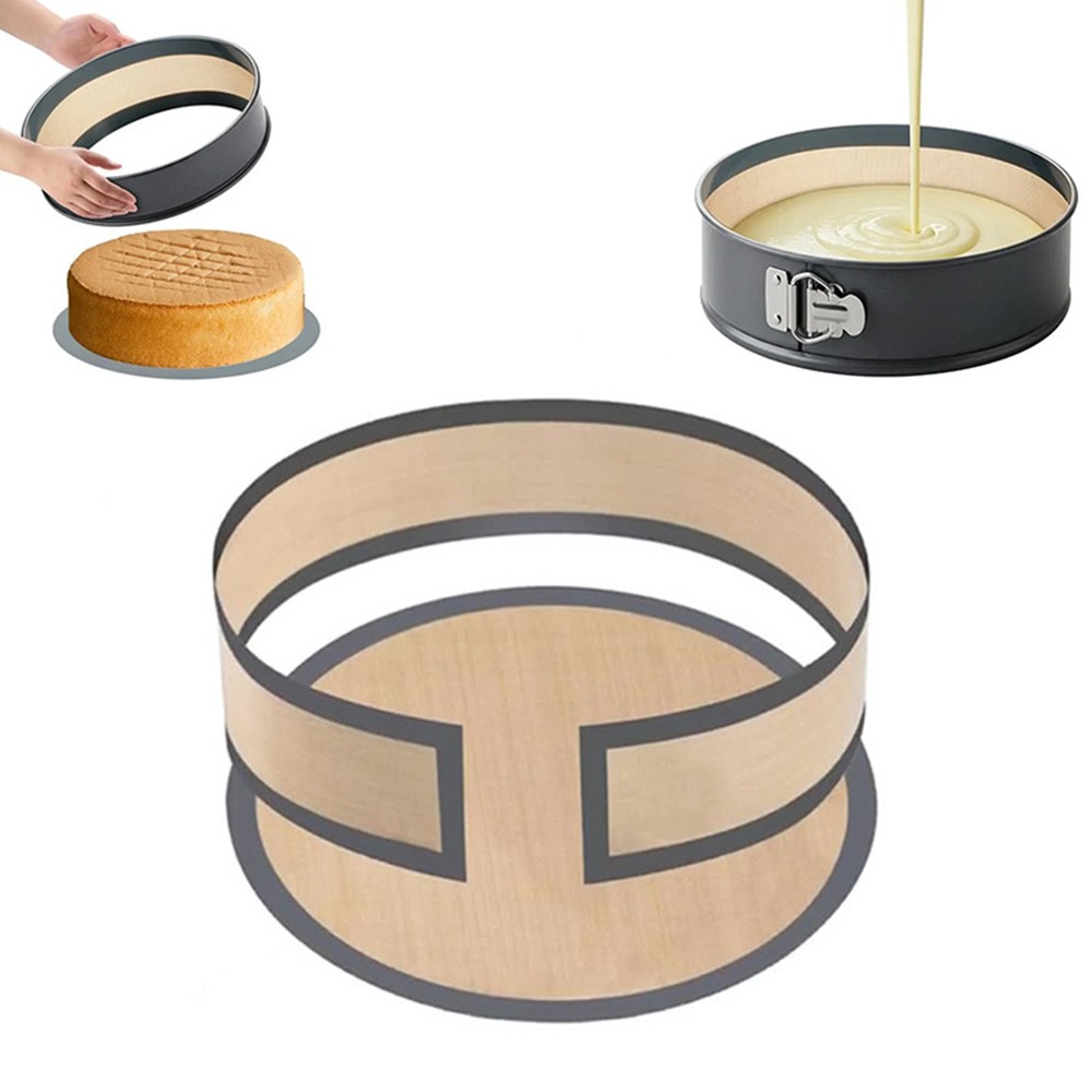2Pcs Round and Rectangle Silicone Baking Mat Set Prevent Cake from Sticking