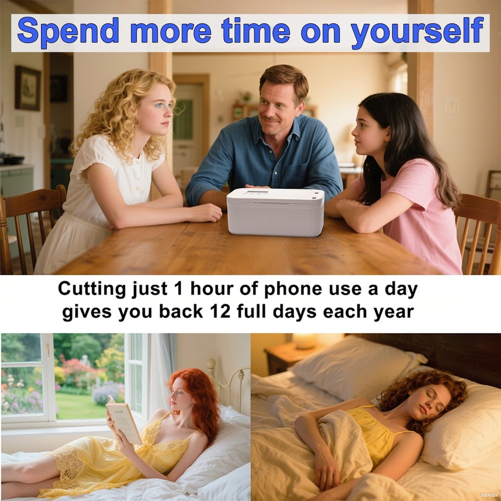 Timed Lock Box Habit Control - Reduce Screen Time & Unplug from Social Media