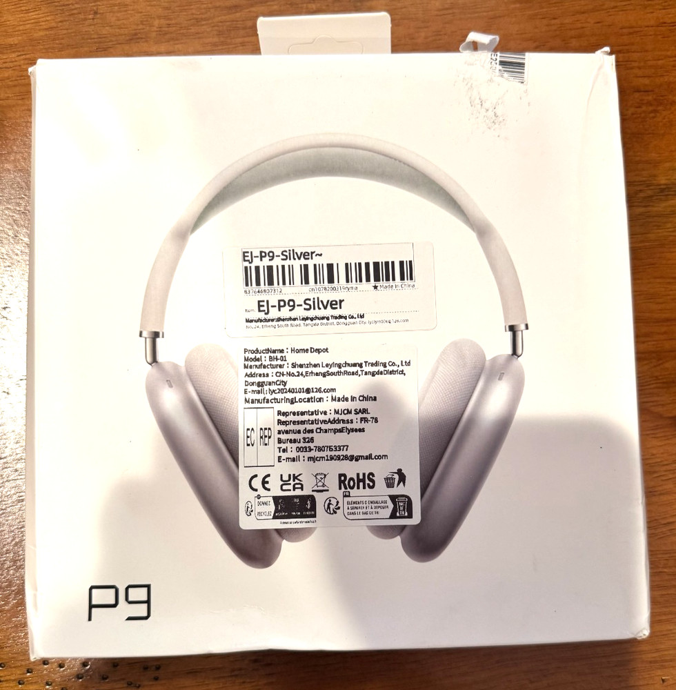 Silver P9 Headphones Bluetooth