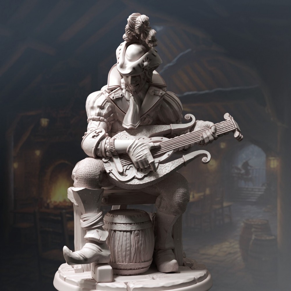 Brazen Brekken Half Elf Bard Miniature | D&D DnD |