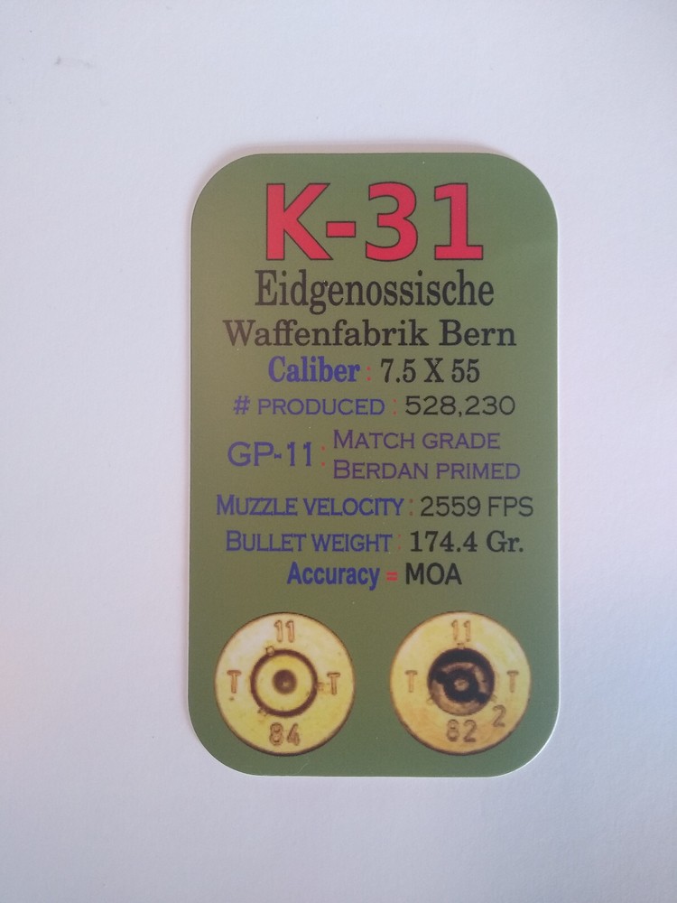 K-31 Data sticker