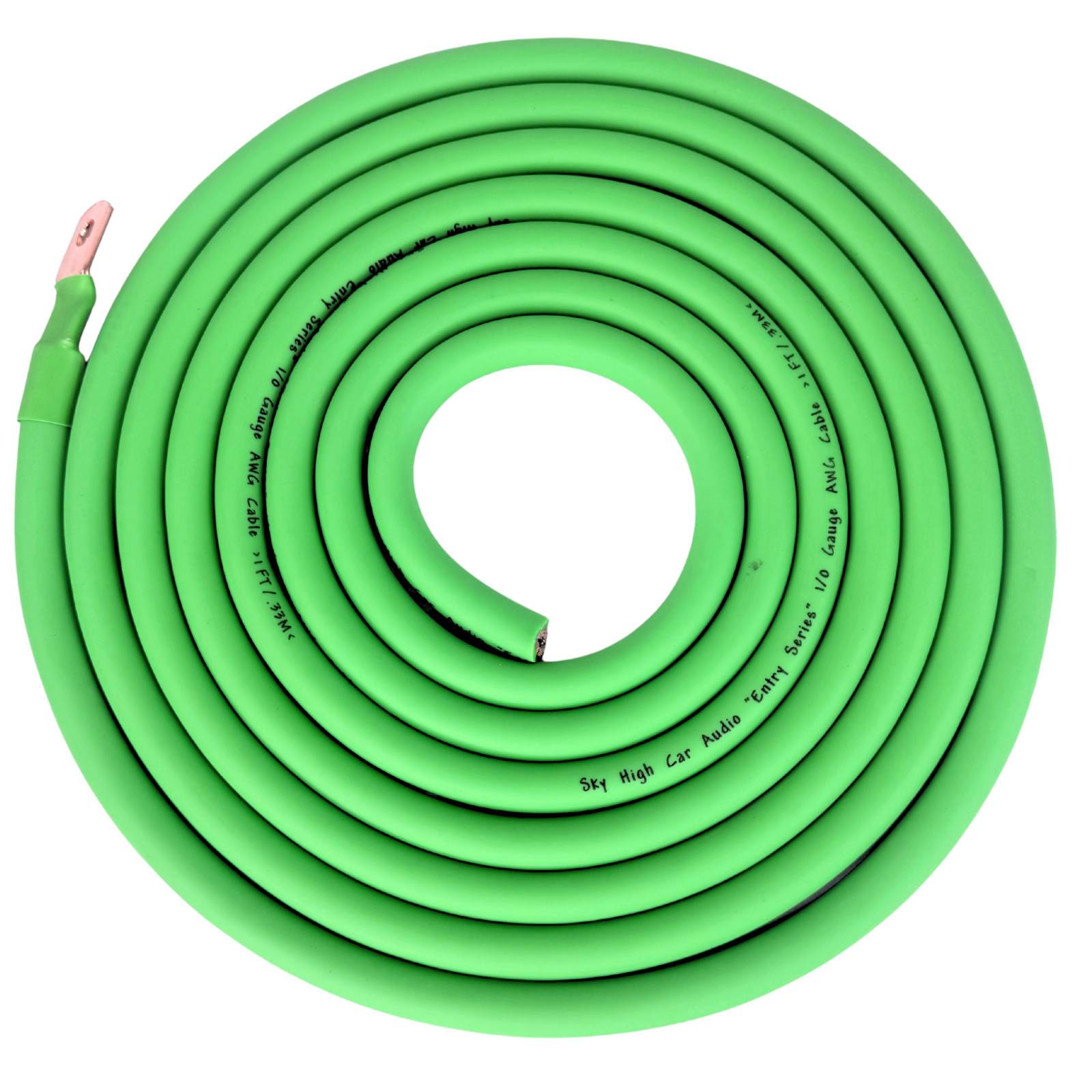 1/0 Gauge Green Amp Wiring Kit CCA Sky High Car Audio Amplifier Install Kit Sub