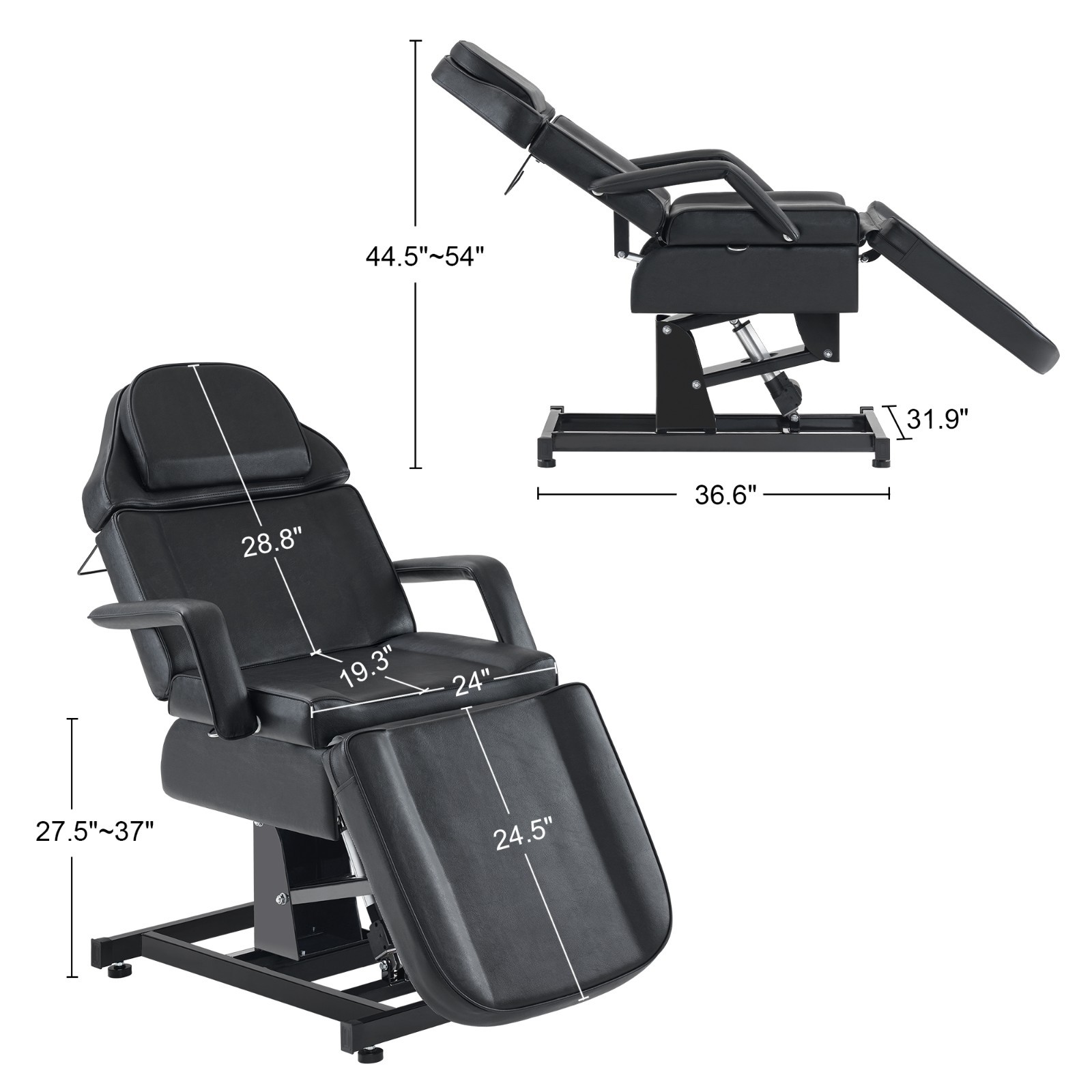 Electric Beauty Bed with 3 Motors, Massage Facial Bed for Esthetician Tattoo2751