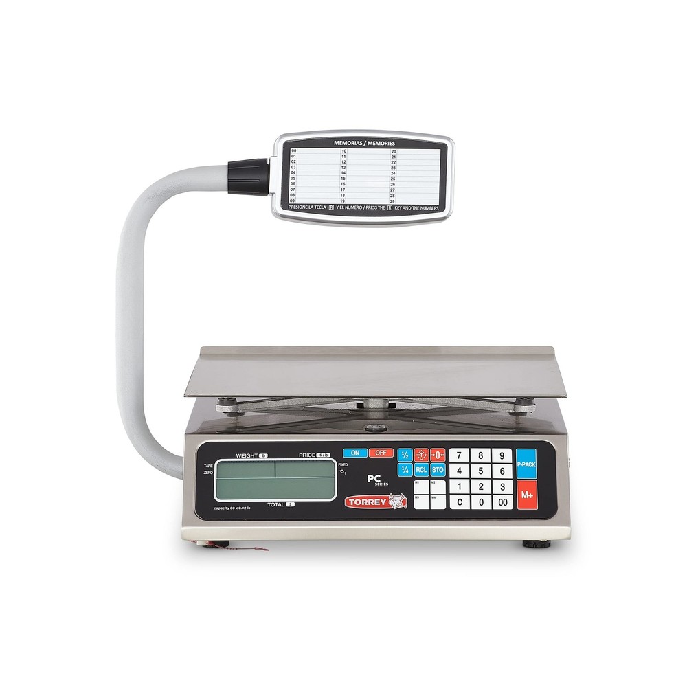TORREY PC80LT HS Electronic Price Computing Scale, 80 lb, Direct Access Keys,...