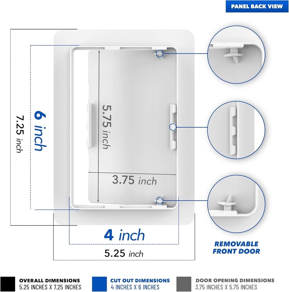 Customizable 4x6 Access Panel for Seamless Drywall Installation & Access