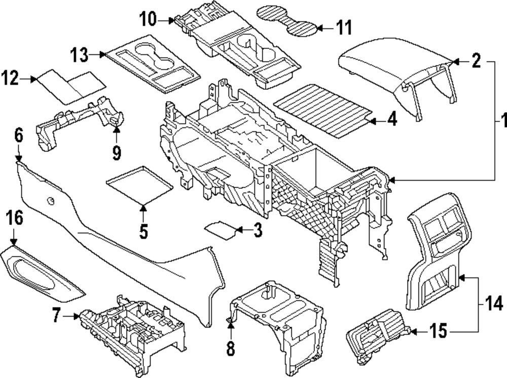 Genuine Volkswagen Shift Panel 3CN-864-263-J-OFA